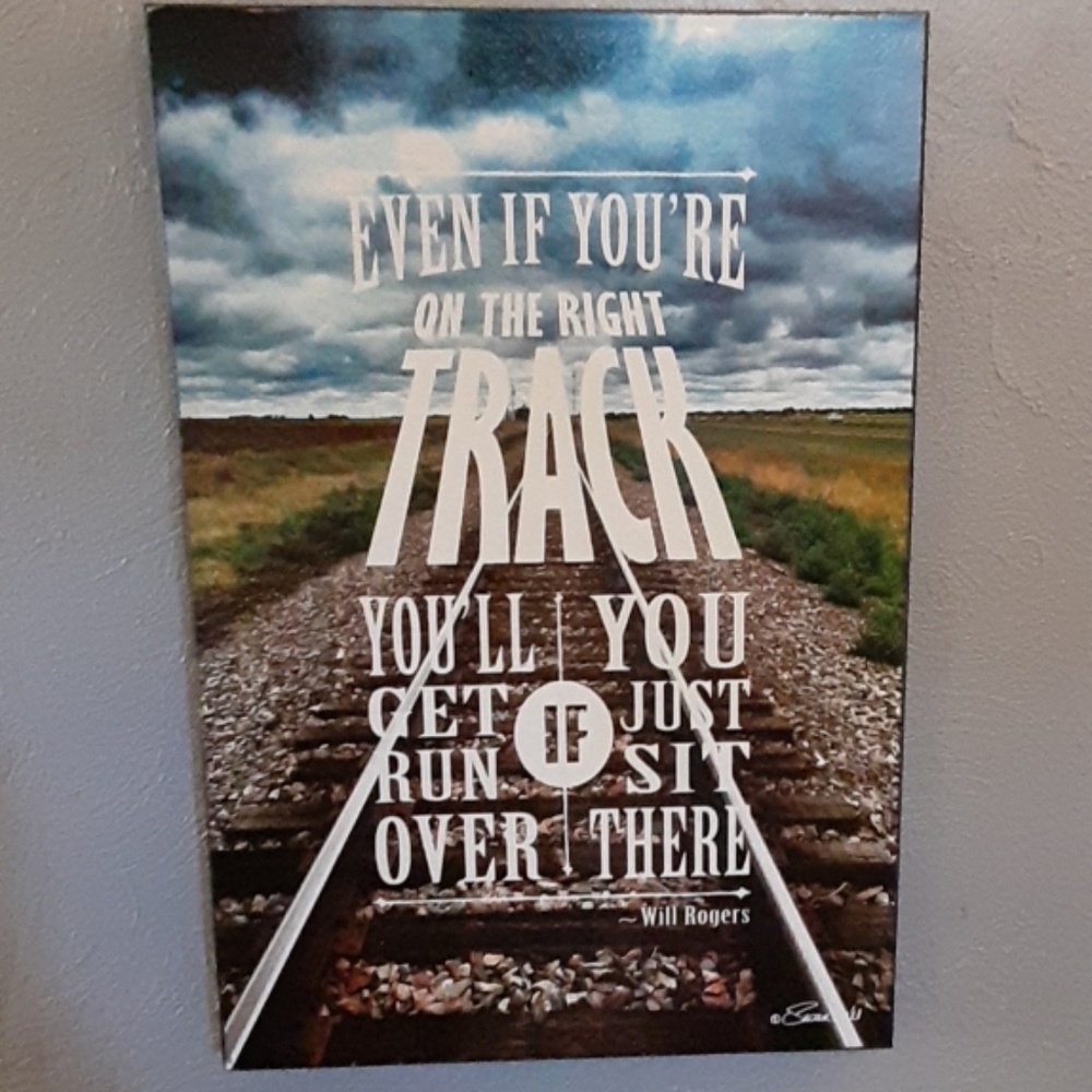 Inspirational quote wood canvas wall art